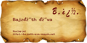 Bajzáth Éva névjegykártya
