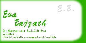 eva bajzath business card