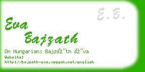 eva bajzath business card